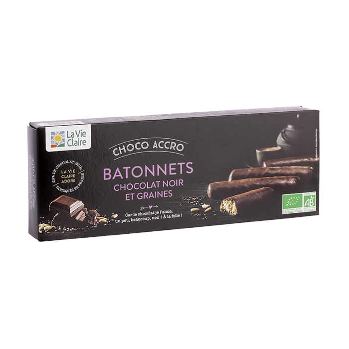 BATONNETS CHOCOLAT NOIR GRAIN 160G